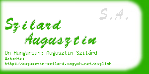 szilard augusztin business card